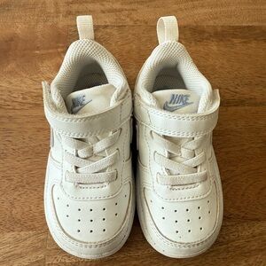 Nike Kids White and Blue Sneakers